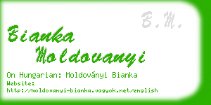 bianka moldovanyi business card