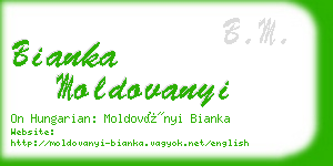 bianka moldovanyi business card